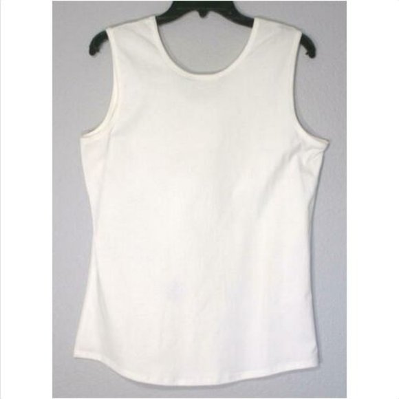 Narciso Rodriguez White Cotton Tank Top 44 - Picture 6 of 8